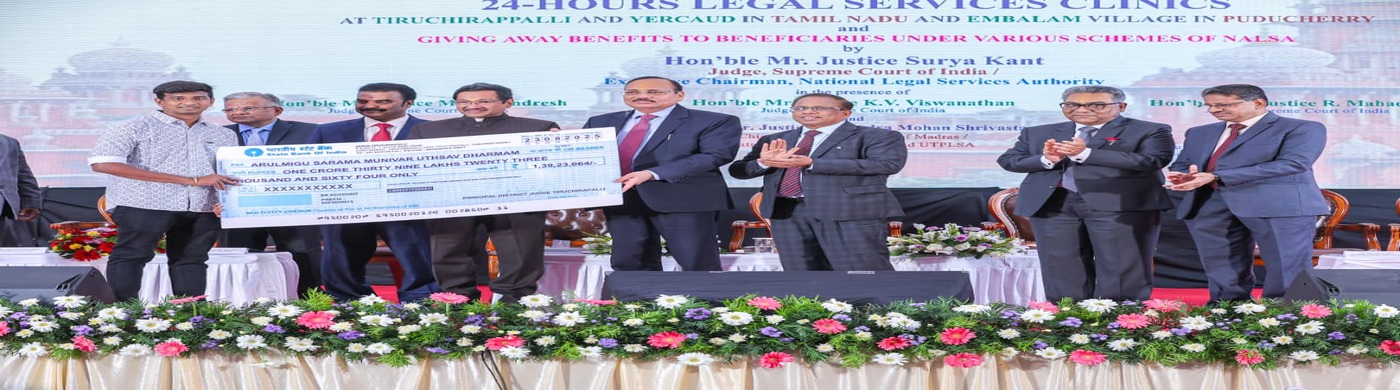 Cheque given to beneficiary by the Hon