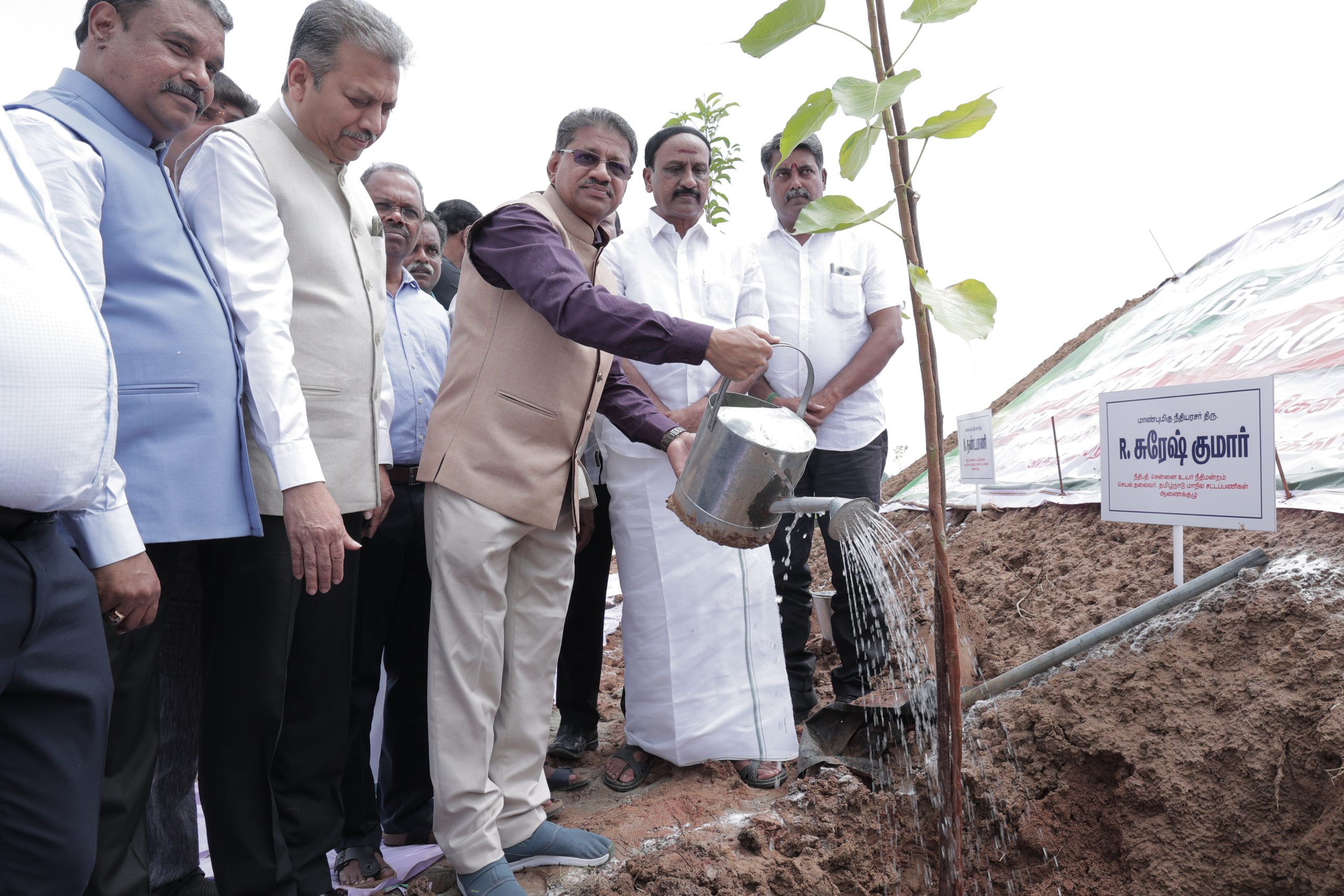 Massive Tree Plantation Programme held at Pudukottai on 12.10.2025 by Hon'ble Thiru. Justice R. Suresh Kumar, Judge High Court of Madras.