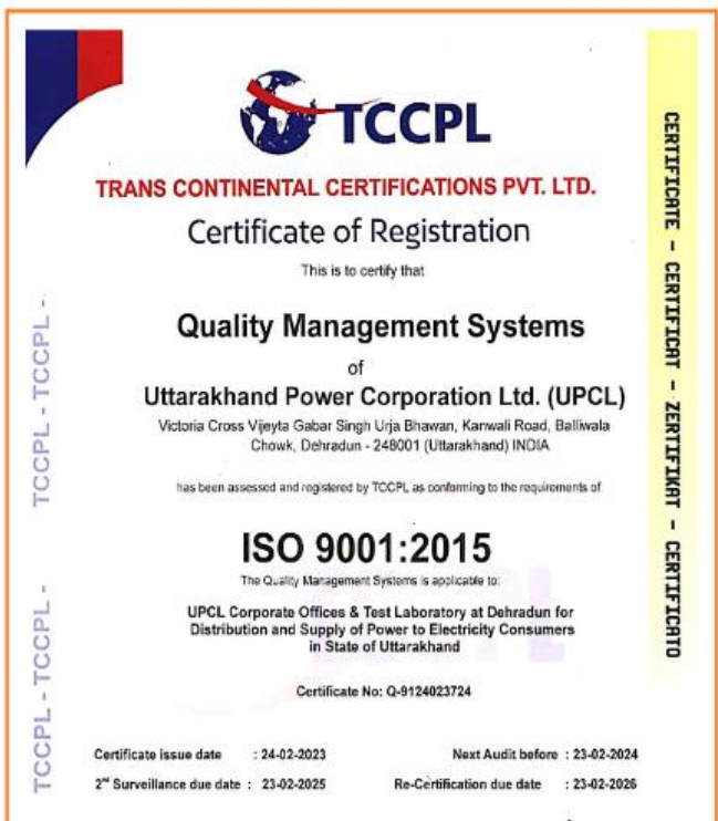 certificate for registration