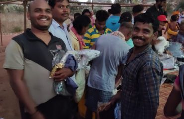 Biscuits and chocolates were distributed to add more smiles