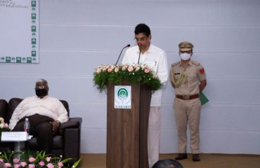Governor addressing a program organized by National Bank for Agriculture and Rural Development
