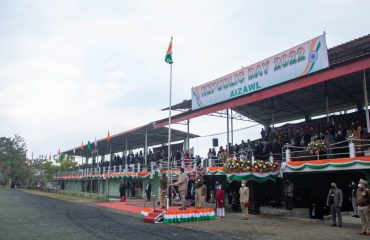 Governor saluting the National Flag