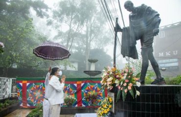 Governor pay floral tributes to Mahatma Gandhi on his Birth Anniversary