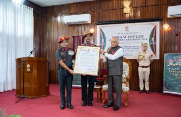 Unit Citation to Assam Rifles