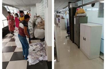 कार्यालयात कार्यक्रमानंतरची स्वच्छता