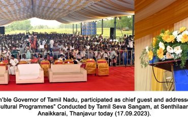 Thiru.R.N Ravi, Hon'ble Governor of Tamil Nadu, participated as chief guest and addressed the gathering at 