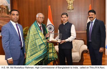 Felicitating H.E. Mr. Md Mustafizur Rahman, High Commissioner of Bangladesh to India