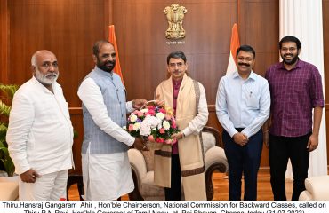Meeting Thiru. Hansraj Gangaram Ahir, Hon'ble Chairperson, National Commission for Backward Classes 2