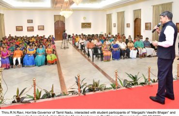 Thiru.R.N.Ravi, Hon'ble Governor of Tamil Nadu, interacted with student participants of 