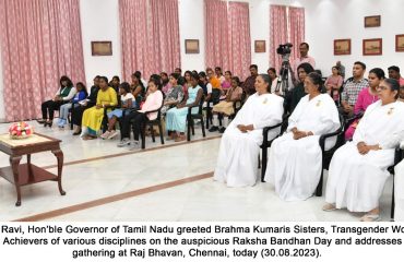 Greeting Brahma Kumaris Sisters