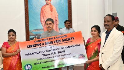 Thiru. R. N. Ravi, Hon’ble Governor of Tamil Nadu, Launched the Campaign on drug free society in Tamil Nadu,  organized by Institute of Research and development  for Rural Poor – Trust, at Raj Bhavan, Chennai - 25.10.2023