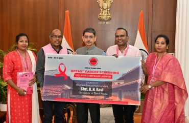 Thiru. R. N. Ravi, Hon’ble Governor of Tamil Nadu, Launched the Breast Cancer Screening Village Campaign, organized by India Turns Pink – organization for breast cancer, at Raj Bhavan, Chennai - 25.10.2023