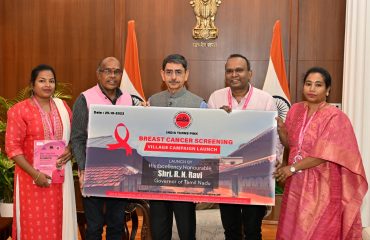 Thiru. R. N. Ravi, Hon’ble Governor of Tamil Nadu, Launched the Breast Cancer Screening Village Campaign, organized by India Turns Pink – organization for breast cancer, at Raj Bhavan, Chennai - 25.10.2023