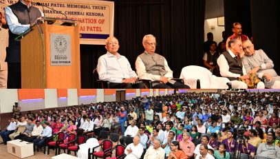 Thiru.R.N.Ravi, Hon’ble Governor of Tamil Nadu, addressed the gathering at 148th Birthday Celebration of Sardar Vallabhbhai Patel, at Bhavan’s Rajaji Vidyashram (TAG Auditorium), Kilpauk Garden Road, Chennai - 31.10.2023