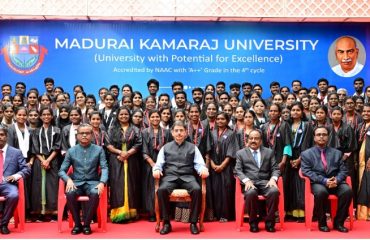 Thiru. R.N.Ravi, Hon’ble Governor of Tamil Nadu and Chancellor of Madurai Kamaraj University presented the degrees and medals to students at the 55th Annual convocation of the Madurai Kamaraj University at Dr.Mu.Varatharasanar Arangu, Madurai Kamaraj University, Madurai - 02.11.2023