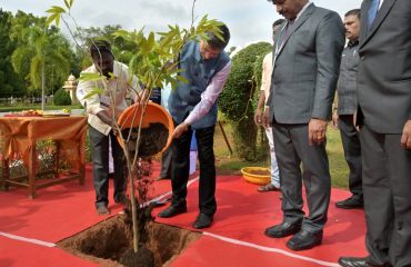 Hon’ble Governor of Tamil Nadu and Chancellor of Alagappa University, planted tree saplings - 03.11.2023