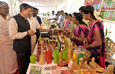 Thiru.R.N.Ravi, Hon’ble Governor of Tamil Nadu, visited the Agri Exhibition exhibited at Governor’s ‘Think To Dare’, series 12 interaction with Farm Personalities, held at Raj Bhavan, Chennai - 04.11.2023