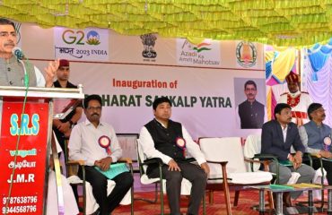 Hon’ble Governor of Tamil Nadu, flaged off the Viksit Bharat Sankalp Yatra van and addressed the gathering at Forestry Higher Secondary School, Kovilur Panchayat, Jamunamarathur, Thiruvannamalai - 16.11.2023.