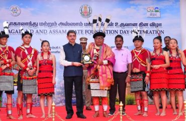 Thiru.R.N.Ravi, Hon’ble Governor of Tamil Nadu, felicitated the performers of cultural programmes at the celebration organized on Nagaland Foundation Day and on the eve of Assam Foundation Day, at Raj Bhavan, Chennai - 01.12.2023
