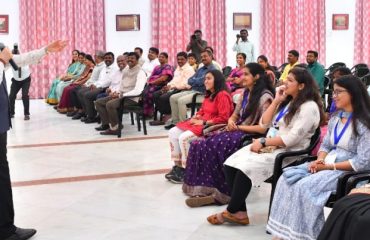 Thiru.R.N.Ravi, Hon'ble Governor of Tamil Nadu, interacted with students from Rajasthan who are on a tour of Tamil Nadu under Yuva Sangam phase-III of 'Ek Bharat Shrestha Bharat' at Raj Bhavan, Chennai today - 01.12.2023