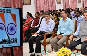 Thiru.R.N.Ravi,Hon’ble Governor of Tamil Nadu, along with Vice -Chancellors of Central, State, Private Universities and Educationalists of Tamil Nadu, participed through Virtual Mode in the Launch of ‘Ideas for the Vision Viksit Bharat @ 2047 Campaign’ by Thiru. Narendra Modi, Hon’ble Prime Minister of India at Raj Bhavan, Chennai - 11.12.2023