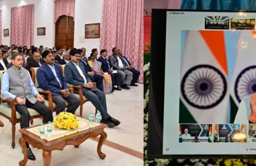 Thiru.R.N.Ravi,Hon’ble Governor of Tamil Nadu, along with Vice -Chancellors of Central, State, Private Universities and Educationalists of Tamil Nadu, participed through Virtual Mode in the Launch of ‘Ideas for the Vision Viksit Bharat @ 2047 Campaign’ by Thiru. Narendra Modi, Hon’ble Prime Minister of India at Raj Bhavan, Chennai - 11.12.2023