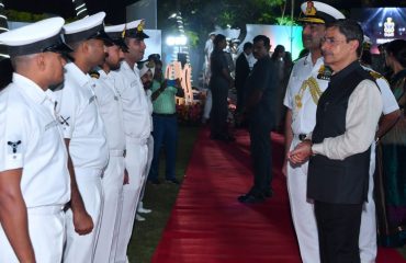 Thiru.R.N.Ravi, Hon’ble Governor of Tamil Nadu participated as Chief Guest at the Navy Day 'At Home' function organized as a part of Indian Navy Day Celebration and interacted with young Naval officers at Naval Headquarters, Chennai - 14.12.2023