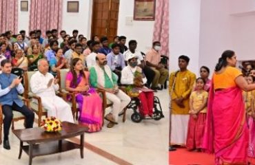 hiru. R.N.Ravi, Hon’ble Governor of Tamil Nadu, participated as Chief Guest and witnessed the cultural programmes held at “ Margazhi Matram” Dakshin Basha Yatra: an inclusive journey into the classical south of India, at Raj Bhavan, Chennai - 22.12.2023