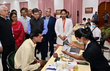 Thiru. R.N.Ravi, Hon’ble Governor of Tamil Nadu, inaugurated and visited the Medical Camp for the staff and family members of Raj Bhavan organized by Indian Red Cross Society, Tamil Nadu Branch at Raj Bhavan, Chennai - 08.01.2024