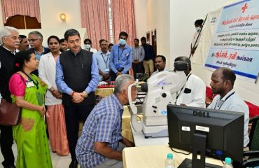 Thiru. R.N.Ravi, Hon’ble Governor of Tamil Nadu, inaugurated and visited the Medical Camp for the staff and family members of Raj Bhavan organized by Indian Red Cross Society, Tamil Nadu Branch at Raj Bhavan, Chennai - 08.01.2024