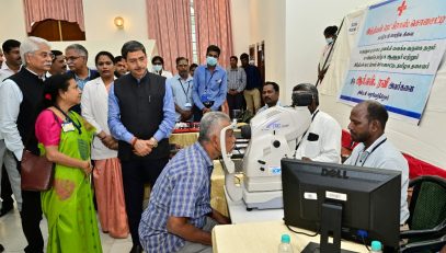 Thiru. R.N.Ravi, Hon’ble Governor of Tamil Nadu, inaugurated and visited the Medical Camp for the staff and family members of Raj Bhavan organized by Indian Red Cross Society, Tamil Nadu Branch at Raj Bhavan, Chennai - 08.01.2024