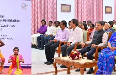 hiru. R.N.Ravi, Hon’ble Governor of Tamil Nadu, felicitated the volunteers and organizers of Kashi Tamil Sangamam 2.0 and witnessed the cultural programmes at Bharathiar Mandapam, Raj Bhavan, Chennai - 09.01.2024