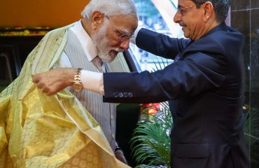 Thiru. Narendra Modi, Hon’ble Prime Minister of India was warmly welcomed by Thiru.R.N.Ravi, Hon’ble Governor of Tamil Nadu, at Jawaharlal Nehru Outdoor Stadium, Chennai - 19.01.2024