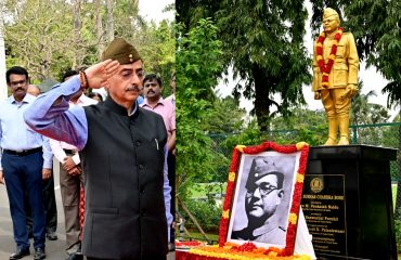 Thiru.R.N.Ravi, Hon’ble Governor of Tamil Nadu, paid floral tribute to the portrait of Netaji Subhas Chandra Bose, on the occasion of Netaji Subhas Chandra Bose birth anniversary - Parakram Diwas, at Raj Bhavan, Chennai - 23.01.2024