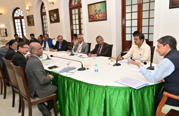 Thiru.R.N.Ravi, Hon’ble Governor of Tamil Nadu and Chancellor of State Universities chaired a review meeting with the Vice Chancellors of the State Universities at Raj Bhavan,Chennai -14.02.2024.
