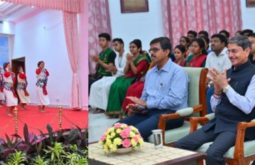 Thiru.R.N.Ravi, Hon'ble Governor of Tamil Nadu, along with the audiences witnessed the Cheraw, Sarlamkai and Rikhampada performences by the artists at the celebration of Foundation Day of Arunachal Pradesh and Mizoram, at Raj Bhavan, Chennai - 23.02.2024.