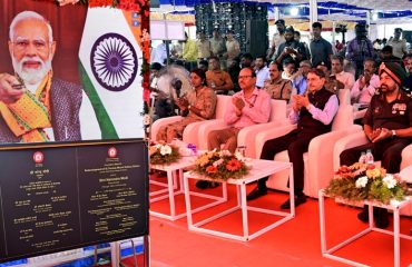 Thiru. Narendra Modi, Hon’ble Prime Minister of India, layed foundation stone for upgradation and redevelopment of Railway Stations, Road Over Bridges and Subways under Amrit Bharat Station development Scheme, Thiru. R.N. Ravi, Hon’ble Governor of Tamil Nadu, participated in the programe through video conferencing at St Thomas Mount Railway Station, Chennai - 26.02.2024.