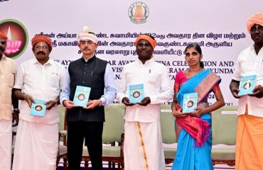 Thiru. R.N. Ravi, Hon’ble Governor of Tamil Nadu, presided over the '192nd Ayya Vaikundar  Avathara Dina Vizha’ and released the book 'Sri Mahavishnu's Avatharam Sri Vaikundaswamy Aruliya Sanathana Varalaru'  at Raj Bhavan, Chennai - 04.03.2024