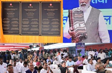 Thiru. Narendra Modi, Hon’ble Prime Minister of India, laid foundation stones, dedicated various Railway projects of more than ₹85000 Crore and flagged off new trains including Vande Bharat train from Chennai to Mysuru. Thiru. R.N. Ravi, Hon’ble Governor of Tamil Nadu,  Dr.L.Murugan, Hon’ble Minister of State for Ministry of Information & Broadcasting, Fisheries, Animal Husbandry and Dairying, Government of India and other dignitaries participated in the programme through video conferencing at  Puratchi Thalaivar Dr. M.G. Ramachandran Central Railway Station , Chennai - 12.03.2024.