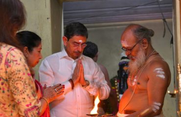 On the auspicious occasion of Tamil New Year, Thiru.R.N.Ravi, Hon’ble Governor of Tamil Nadu and his family had blissful darshan of Saint Thiruvalluvar and offered prayers, seeking peace, prosperity for all, and progress for the nation at the Arulmigu Thiruvalluvar Temple in Mylapore, Chennai - 14.04.2024