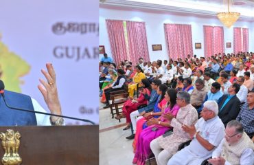 Thiru.R.N.Ravi, Hon’ble Governor of Tamil Nadu addressed the gathering at Gujarat State Foundation Day Celebration organized at Raj Bhavan, Chennai - 01.05.2024.