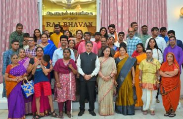 Thiru.R.N.Ravi, Hon'ble Governor of Tamil Nadu and the First Lady of Tamil Nadu Tmt. Laxmi Ravi, presided over the International Mother's Day Celebration and felicitated the mother's of differently skilled special childrens at Bharathiar Mandapam, Raj Bhavan, Chennai on 12.05.2024