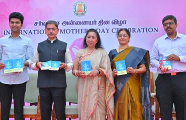 Thiru.R.N.Ravi, Hon'ble Governor of Tamil Nadu and the First Lady of Tamil Nadu Tmt. Laxmi Ravi, presided over the International Mother's Day Celebration and released the book 