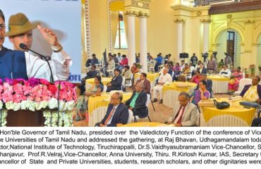 Hon'ble Governor of Tamil Nadu, presided over the Valedictory Function of the conference of Vice-Chancellors of State and Private Universities of Tamil Nadu and addressed the gathering, at Raj Bhavan, Udhagamandalam - 28.05.2024.
