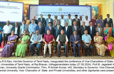 Hon'ble Governor of Tamil Nadu, inaugurated the conference of Vice-Chancellors of State and Private Universities of Tamil Nadu, at Raj Bhavan, Udhagamandalam - 27.05.2024