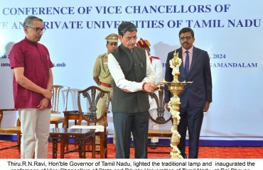 Hon'ble Governor of Tamil Nadu, inaugurated the conference of Vice-Chancellors of State and Private Universities of Tamil Nadu, at Raj Bhavan, Udhagamandalam - 27.05.2024