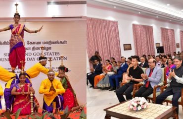 Raj Bhavan hosted the Goa and Sikkim State Formation Day celebration event at Raj Bhavan, Chennai - 30.05.2024. Hon'ble Governor, Thiru.R.N.Ravi along with the gathering witnessed the Samai dance, a mesmerizing traditional dance performed by artists from Goa and felicitated them, at Raj Bhavan, Chennai - 30.05.2024.