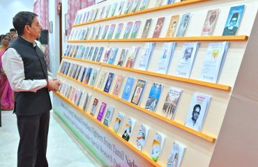 Thiru. R.N.Ravi, Hon'ble Governor of Tamil Nadu, had a glance over the research books published by the 89 research scholars during the celebration of “Jambudweep Proclamation and Felicitation of Researchers of Special Research Projects on Unsung National Freedom Fighters from Tamil Nadu“ at Bharathiar Mandapam, Raj Bhavan, Chennai - 16.06.2024.