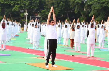 Thiru. R.N.Ravi, Hon’ble Governor and Chancellor of State Universities of Tamil Nadu, along with thousands of Yoga enthusiasts, energetic youth from Universities, Colleges and School students participated at the 10th International Yoga Day, at University Stadium, Tamil Nadu Agricultural University, Coimbatore on 21.06.2024 and celebrating Bharat's timeless tradition of yoga for holistic health and gift for universal well-being organized.