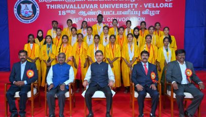 Thiru. R.N. Ravi Hon’ble Governor of Tamil Nadu and Chancellor of the Thiruvalluvar University, awarded 43,735 degrees to the students at the 18th convocation of the Thiruvalluvar University, at Thiruvalluvar University Campus, Vellore on 27.06.2024. Dr. G.A. Ramadass, Director, National Institute of Ocean Technology, Chennai participated as chief guest and other dignitaries were present.